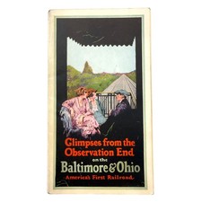 Baltimore and Ohio 1920s Booklet Glimpses from the Observation End 40 pages