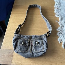 Levi’s Small Faded Brown Handbag Double Front Pocket Shoulder Bag Used VGC