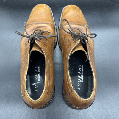 Johnston Murphy Mens Dress Brown Cap Toe Oxford Shoes Size 14 59-11566 EUC Johnston Murphy Mens Dress Brown Cap Toe Oxford Shoes Size  main image 3