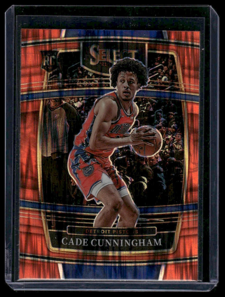 2021-22 Panini Select #11 Cade Cunningham Orange Flash Prizms