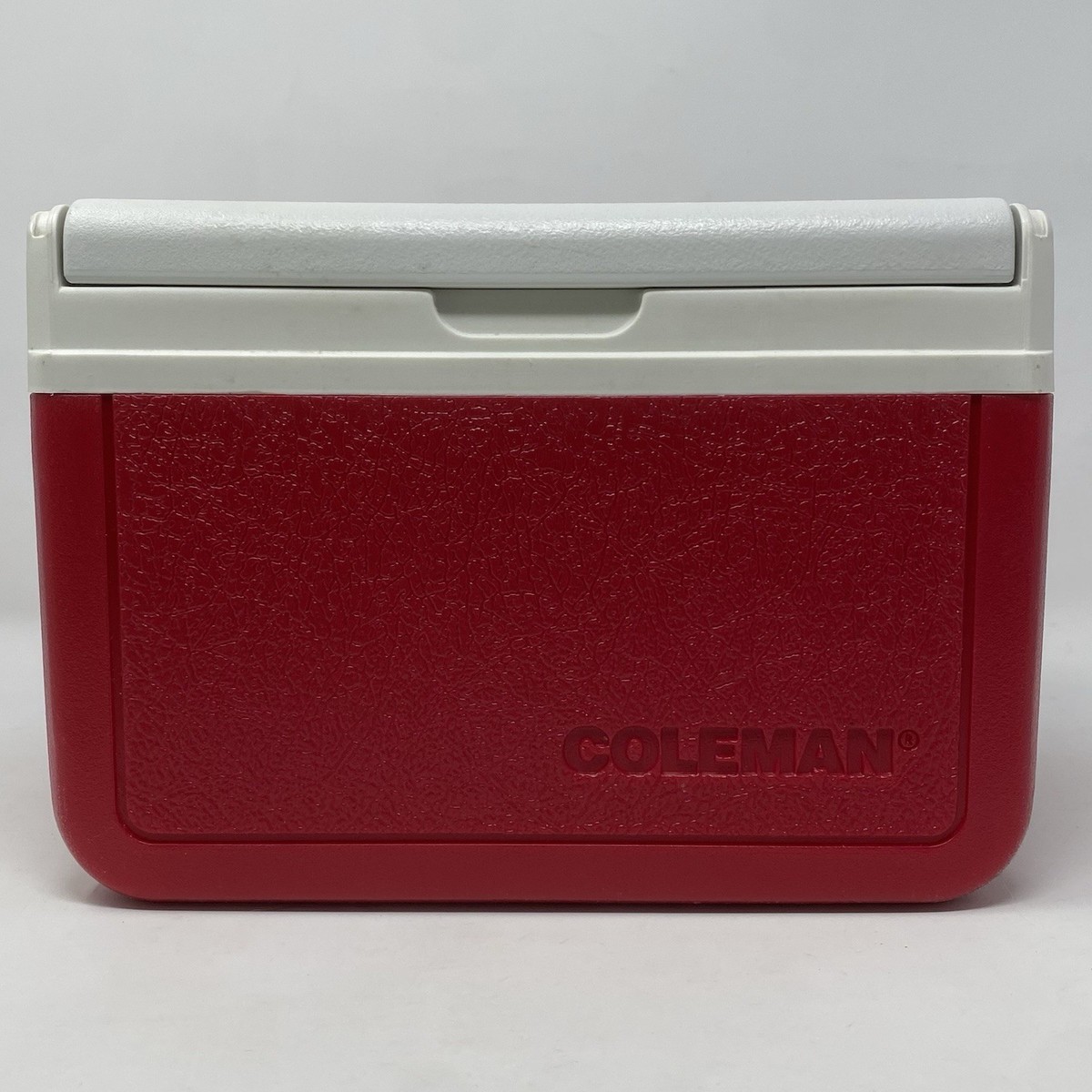 Coleman #5205 Flip Lid Cooler Lunchbox 5 Quart 6 Cans Red White