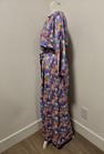 VINTAGE MADE IN ENGLAND PURPLE/PINK FLORAL PURE SILK BELTED BOHO MAXI DRESS SZ M — photo 6