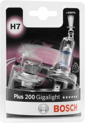 Bosch H7 499 Plus 200 Gigalight Halogen Headlight Bulbs Projector 2 Pieces New