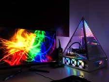Gaming PC Gehäuse Show Case Pyramide Selbstbau Unikat DIY Casemodding DCMM
