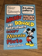 vintage INTARSIA Walt Disney JUMPERS knitting pattern Mickey, Dumbo, Donald etc