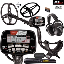 Garrett AT Max Metal Detector Waterproof + Z-Lynk Headphone + Pro Pointer II