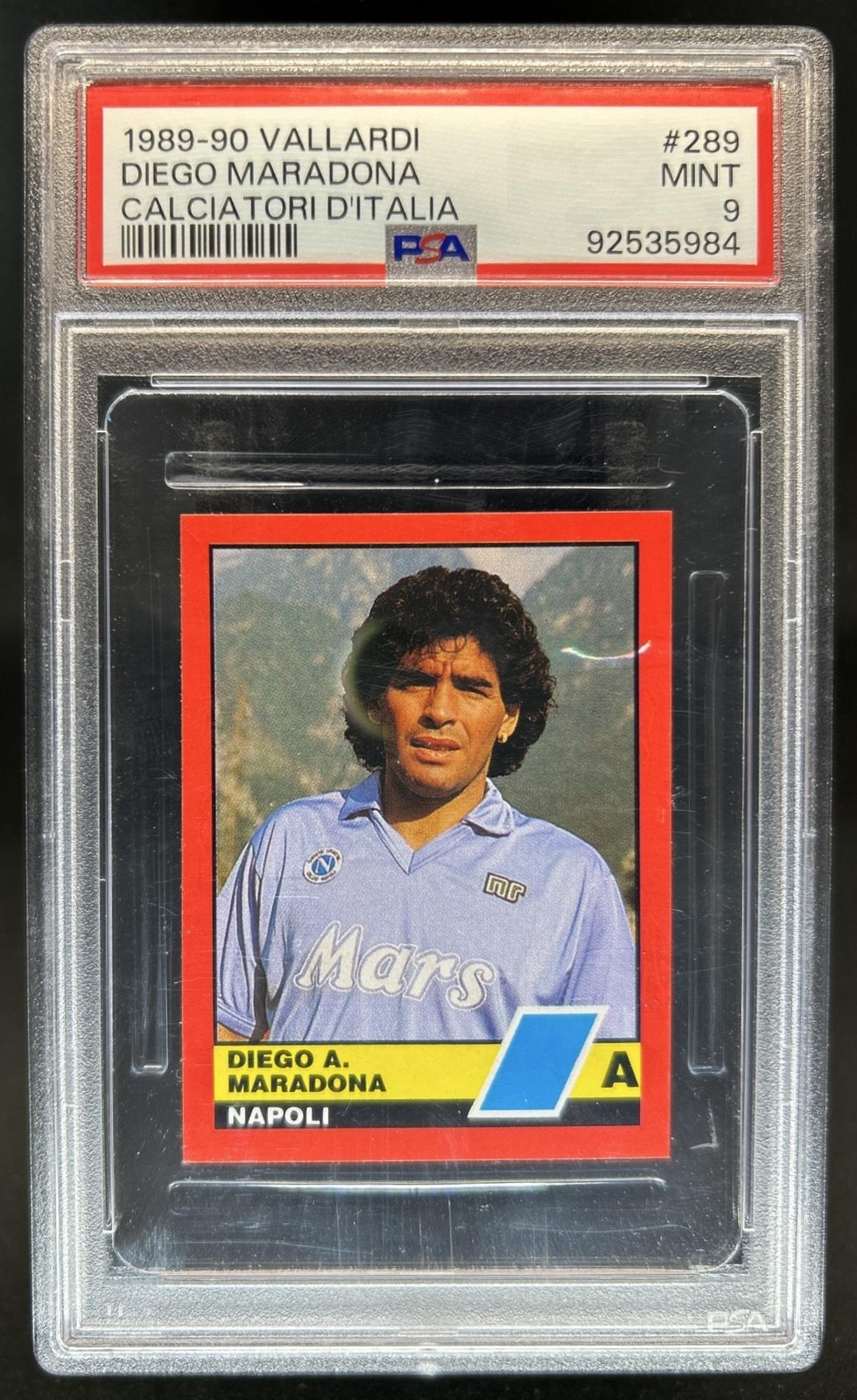 1989-90 Vallardi Diego Maradona Calciatori D'Italia #289 PSA 9