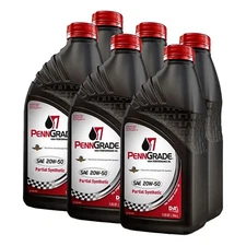 Penn Grade 1 SAE 20W50 Synthetic Blend Performance Engine Oil 6 Pack