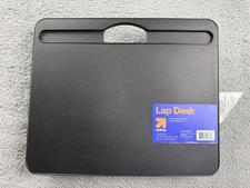 Up&Up Lap Desk Portable Laptop Tablet Tray Cushion Pillow Handle Black Beanbag
