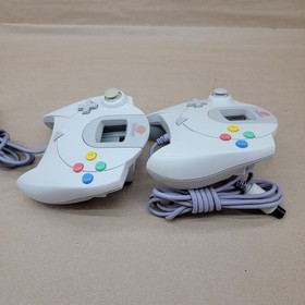 Lot Of 2 Sega Dreamcast Official White Grey Controller HKT 7700  OEM Tested
