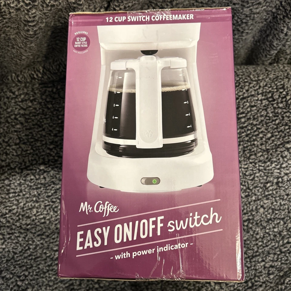 Mr. Coffee Easy On/Off 12 Cup Coffee Maker: White: New In Sealed Box - Image 4 of 4