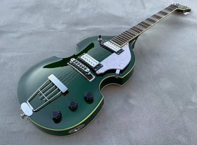 #ad Flaws HI 459 Electric Violin Guitar Ignition Semi Hollowbody Glossy Green 25.5quot; $193.50