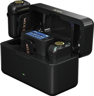 iCON Pro Audio AirMic Pro (2 TX + 1 RX + Charging Case) Wireless Lavalier Mic