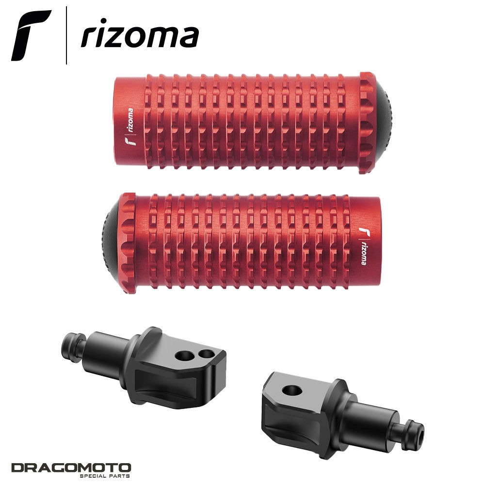 Pegs Moto Guzzi V7 III crantés antidérapants Rizoma PE631R en alu CNC