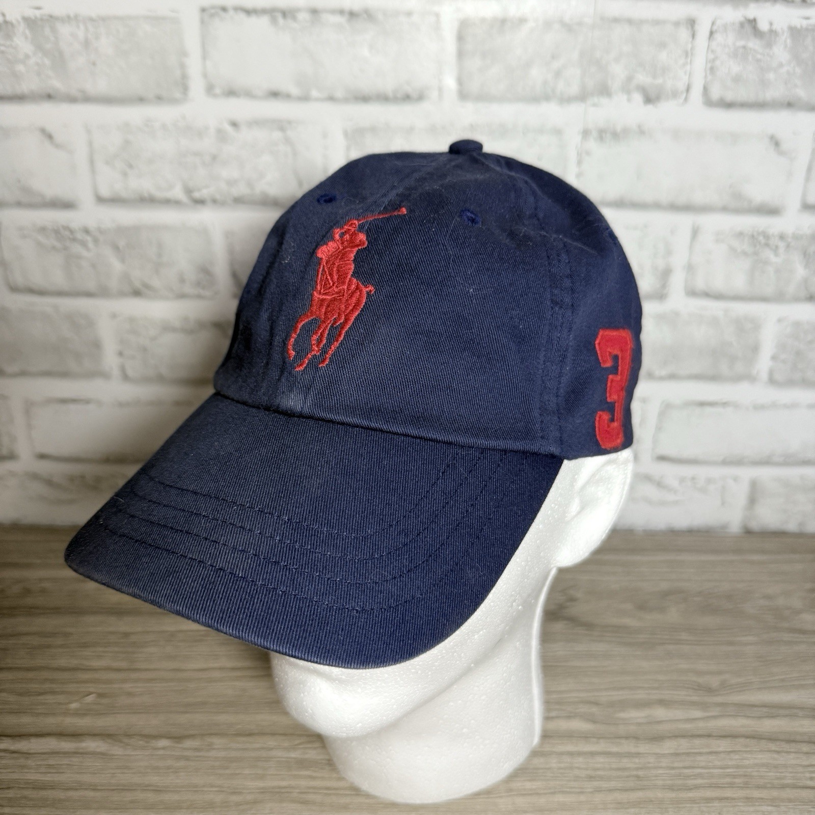 Polo Ralph Lauren BIG PONY blu berretto 100% cotone taglia unica