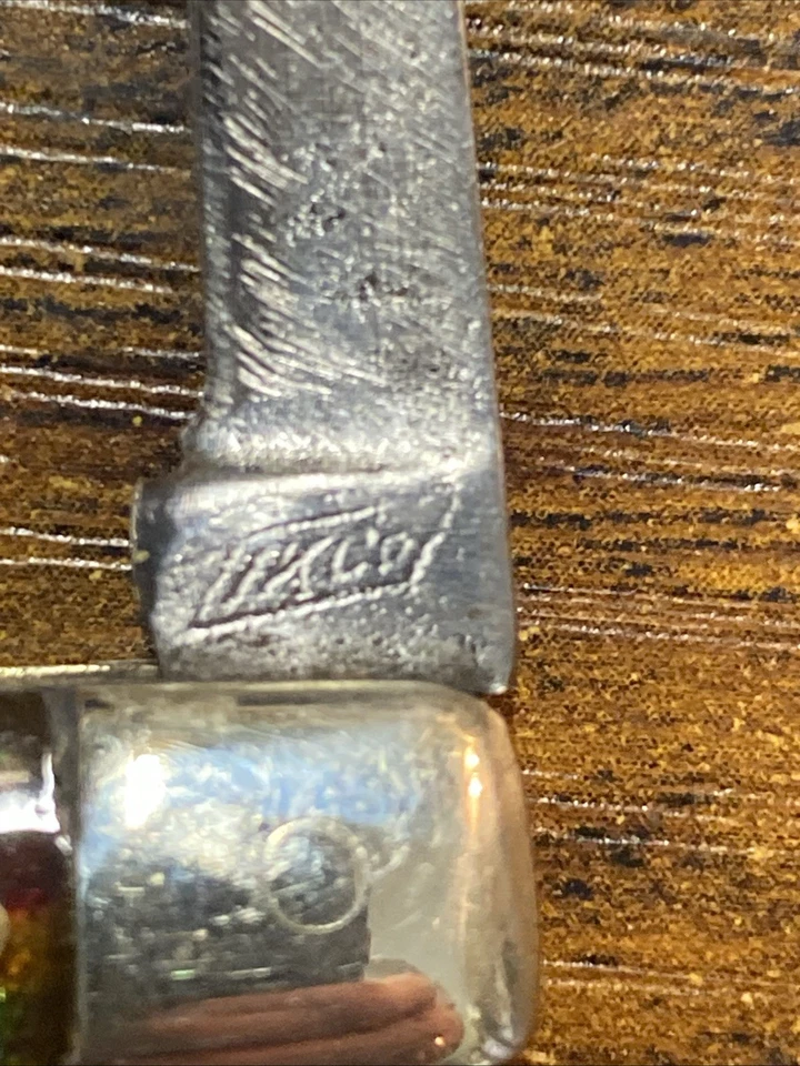 Vintage 1920-35 IKCO IMPERIAL KNIFE Co 2 Blade Christmas Tree-Handles RARE - Image 3 of 4