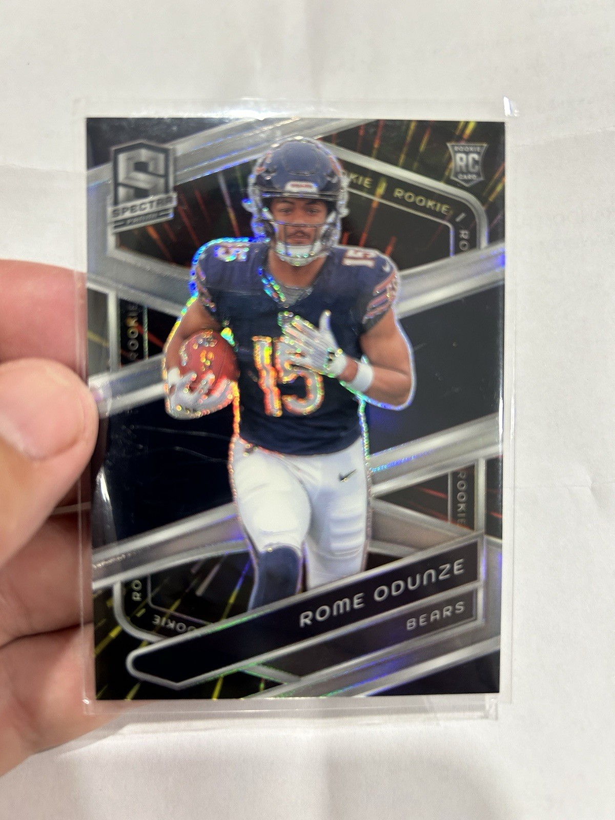 2024 Panini Spectra - Rookies Rome Odunze #120 Hyper Prizm /75 (RC)