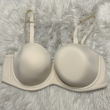 Cacique 44D Bra Light Beige Multiway Underwire Back Closure 
