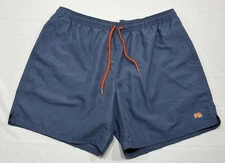 The Normal Brand Swim Trunks Mens XL Lined 36x6" Board Shorts Beach Leaves Blue