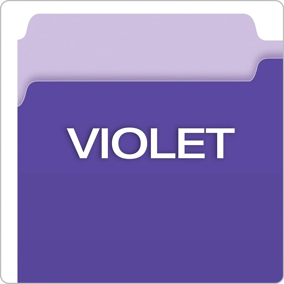 Pendaflex 435013VIO Interior File Folders, 1/3 Cut Top Tab, Legal, Violet  - Image 4 of 4