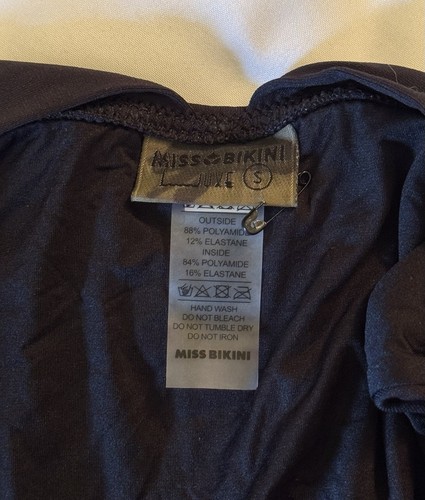 Miss Bikini Luxe Backless Black Cut-out One Piece Swimsuit Size Small NWOT - Picture 3 of 3