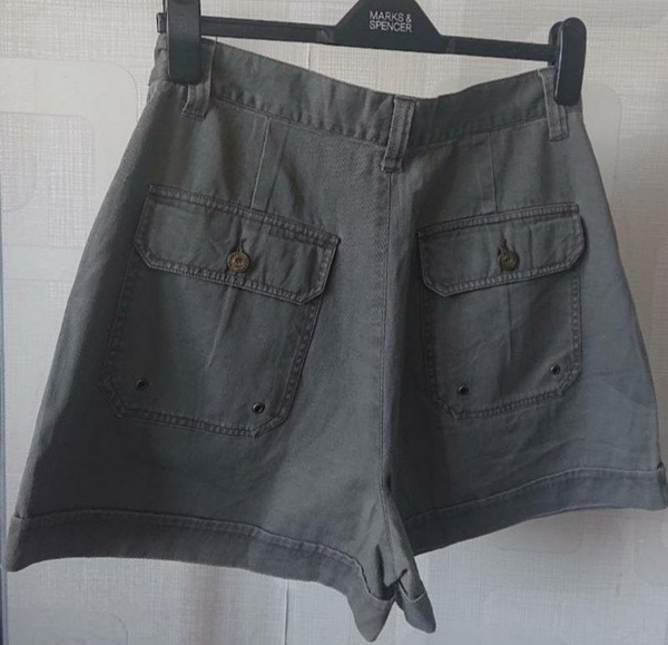 Women American Vintage Shorts Khaki Cotton 38 / M #4YLZ