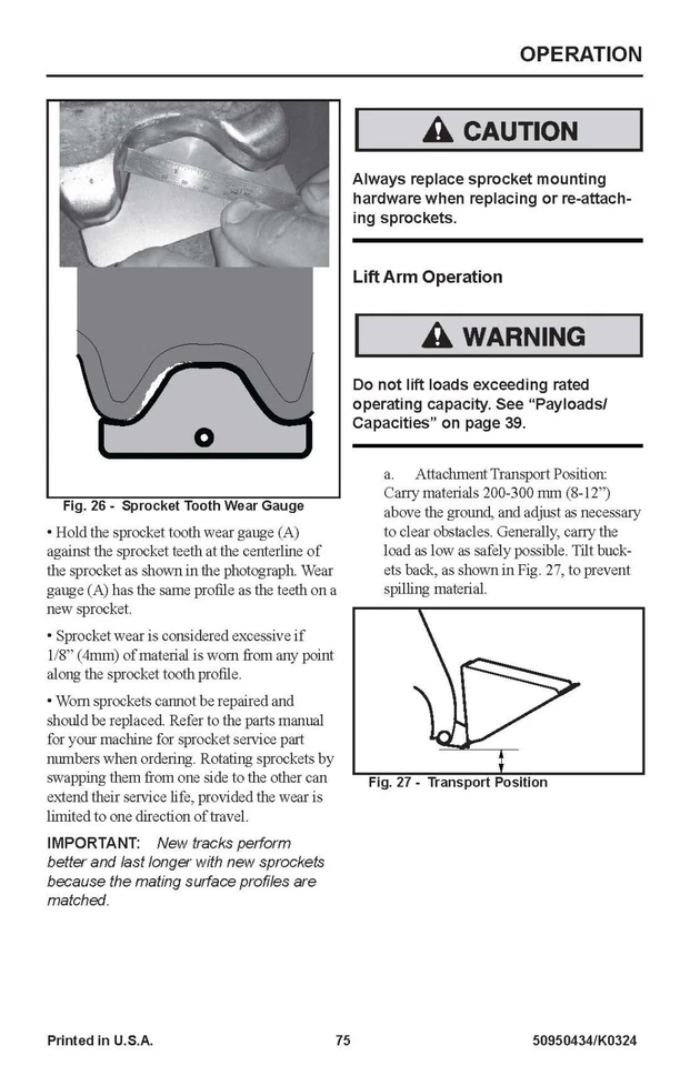 105 COMPACT TRACK LOADER OPERATOR INSTRUCT MANUAL FITS GEHL RT105 X-SERIES 50434 - Image 3 of 4