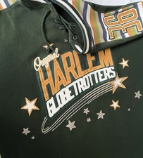 VTG XL Harlem Globetrotters Jersey Pullover 36 Meadowlark Lemon Platinum Fubu