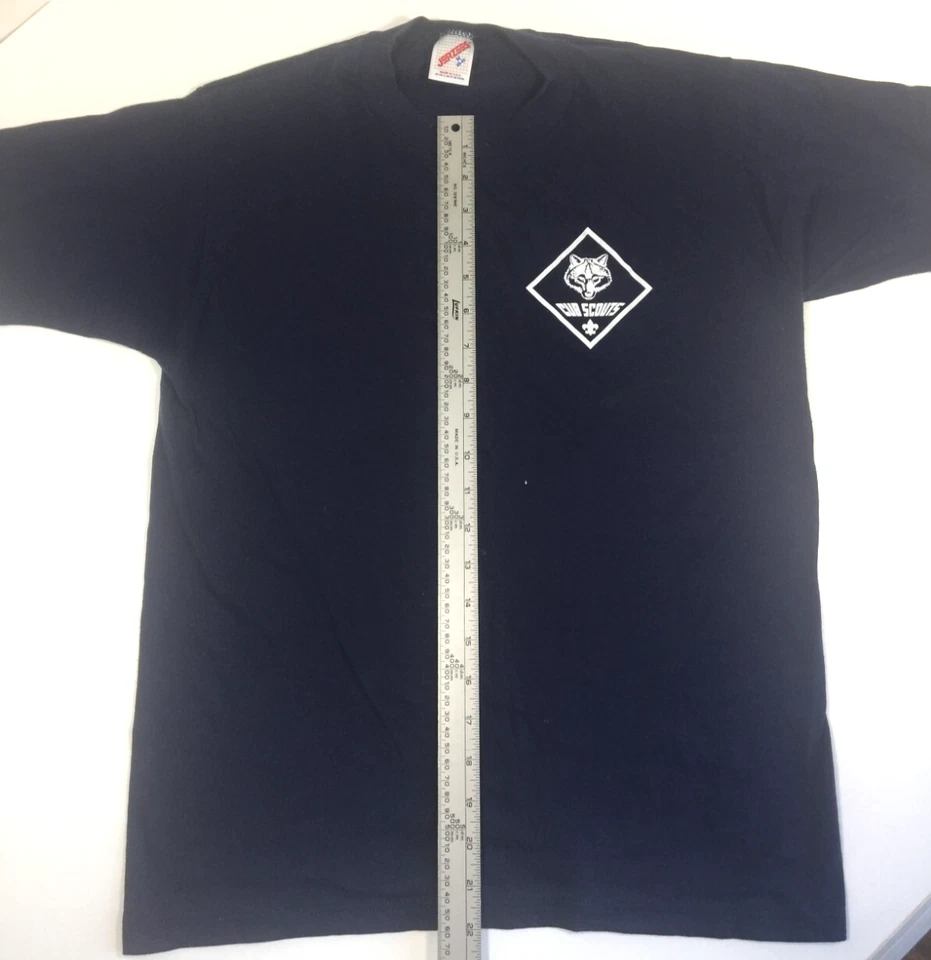 CAMISA VINTAGE JERZEES NIÑOS CUB SCOUTS AZUL OSCURO TALLA JUVENIL MEDIANA 38-40 ¡BONITA!!! Foto 4 de 4