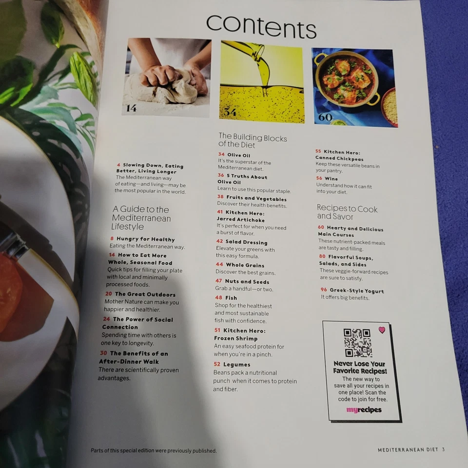 Mediterranean Diet: Real Simple Magazine 2025 ~ Slow Down Eat Better Less Stress - Image 3 of 4
