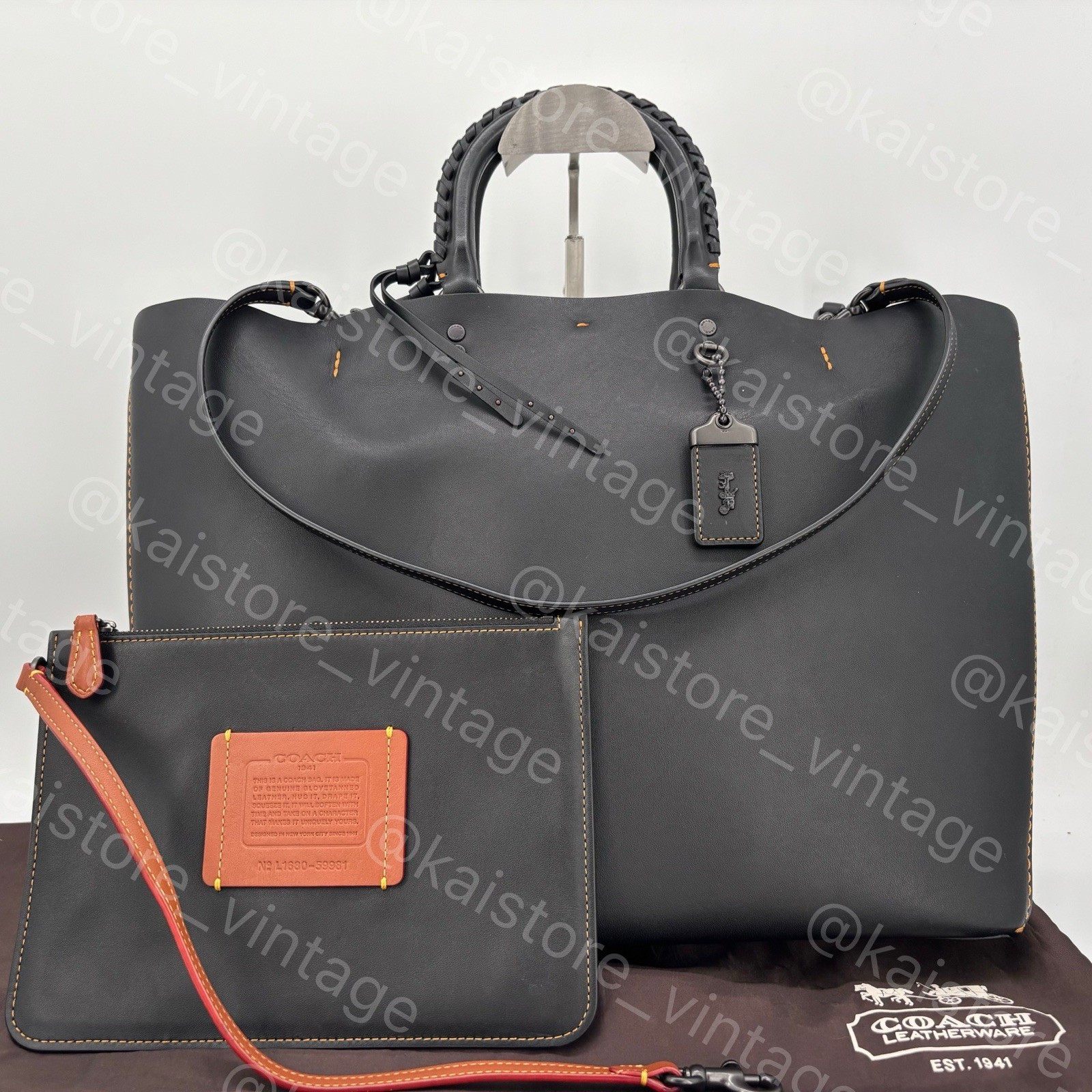 COACH Rogue Tote 2way Handbag With Pouch 59981 Authentic From Japan