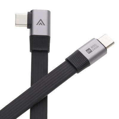 kenable USB4-80 Kabel 90 Grad 80Gb 240W 8K60/4K240 C zu C TB4 Metallstecker