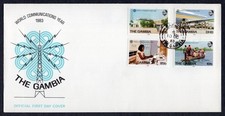 ANNO COMUNICAZIONI MONDIALI AEREO TELEX 1983 GAMBIA FDC