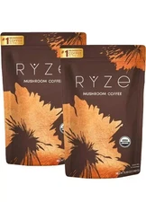 2 Pack Ryze Organic Mushroom Coffee W/ 1 RYZE Spoon 100% Authentic FREE SHIPPING