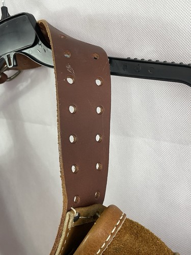 VTG Bucket Boss Tool Belt 11 Pocket Adjustable Carpenter Apron Leather USA Made - Picture 4 of 24