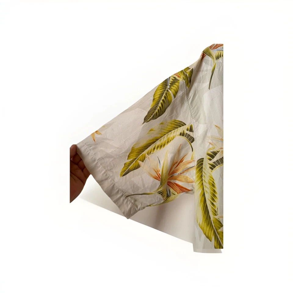 Tommy Bahama Shirt Mens L Hawaiian Button Up Short Sleeve Silk - Image 2 of 4