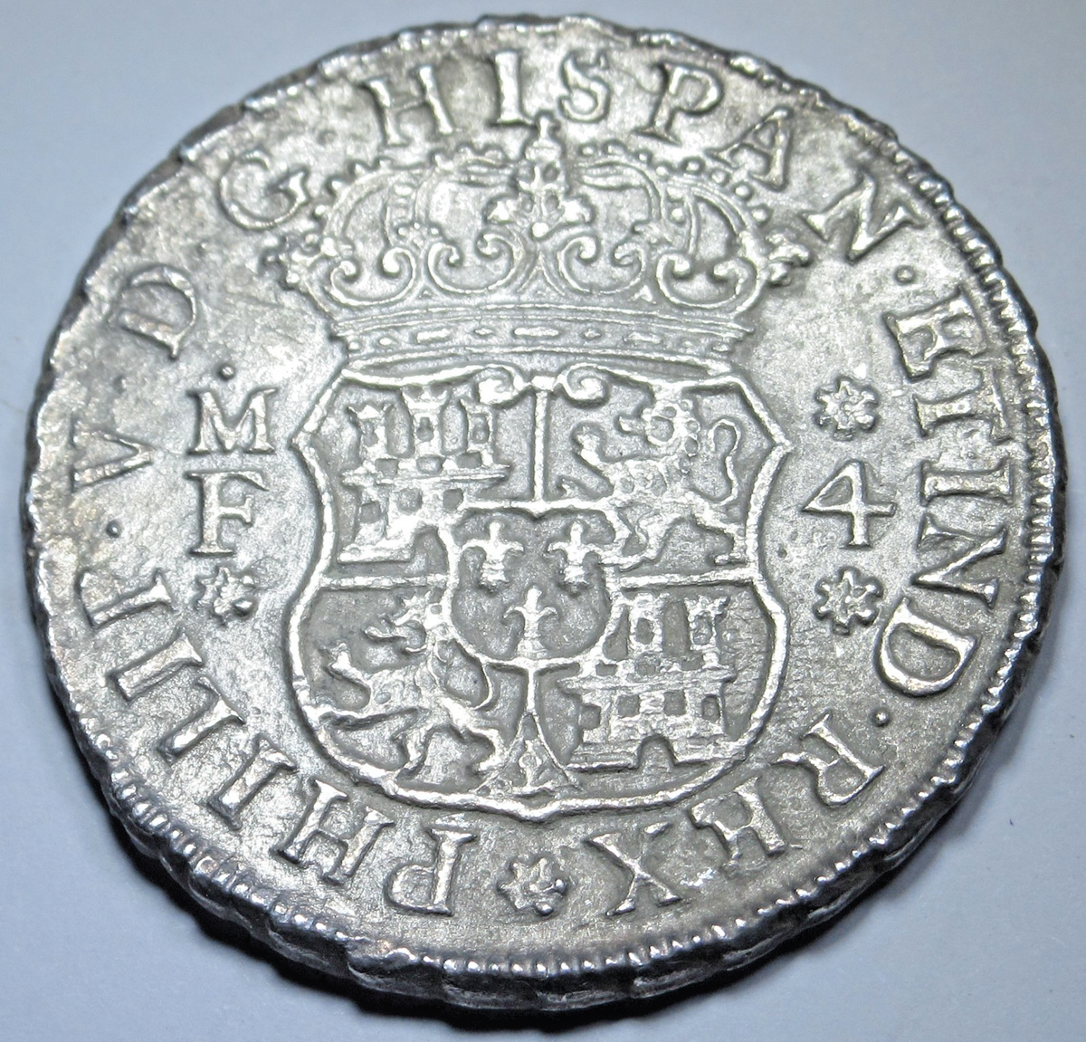 1740 Shipwreck Spanish Mexico 4 Reales Genuine 1700's Colonial
