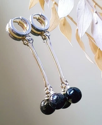 Baltic Bernstein Ohrringe Kugel Pearl Silber - Bild 1 von 4