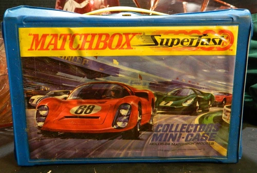 Vintage Matchbox Superfast Collectors Mini Case Hold (24) Vehicles 9.5"x6.5"x3"