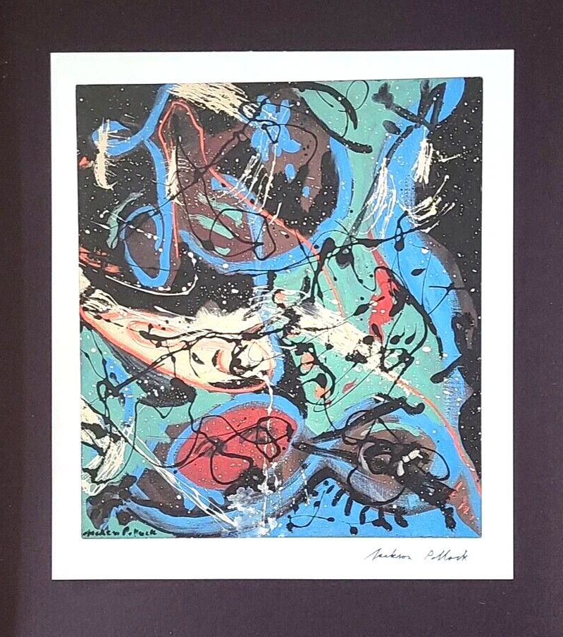 JACKSON POLLOCK + SIGNED VINTAGE PRINT FRAMED + BUY IT NOW! - Image 2 of 3