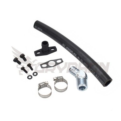 Turbo Oil Drain Return Line Kit for Nissan Patrol TD42 GU GQ TD05H 16G 18G 20G - Foto 1 di 2