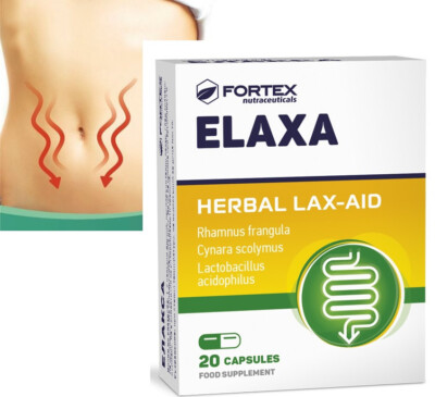 ELAXA Herbal LAX-AID Abführwirkung Detox Magen-Darm-Komfort 20 Kapseln