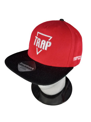 Beechfield Trap Trapizzino Snapback Hat Baseball Cap One Size Red Black