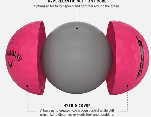 Palline da golf Callaway Supersoft - lunga distanza e sensazione ultra morbida confezione da 12 ROSA - Foto 2 di 3