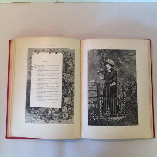 Antique 1889 Hardcover In The Change of Days Art Poetry Seasons German Woodcuts - Picture 12 of 24