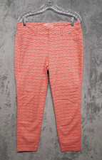 Old Navy Pixie Womens Size 8 Stretch Mid Rise Tapered Chino Pants Orange Fish