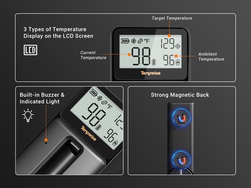 Tempwise Bluetooth Kabelloses Thermometer TNT-2B Küchenthermometer LCD 5mm Sonde - Bild 14 von 14