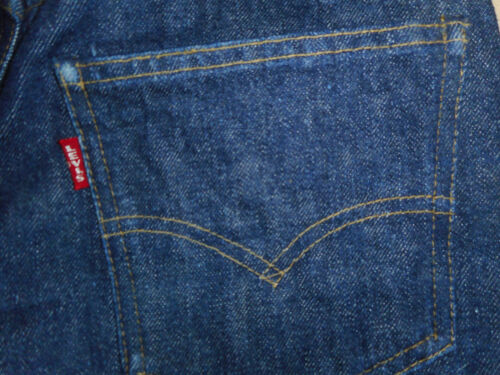 Mens 502 XX 0117 BIG E Vintage 1966-1968 Original Levi Jeans Raw Denim  Selvedge