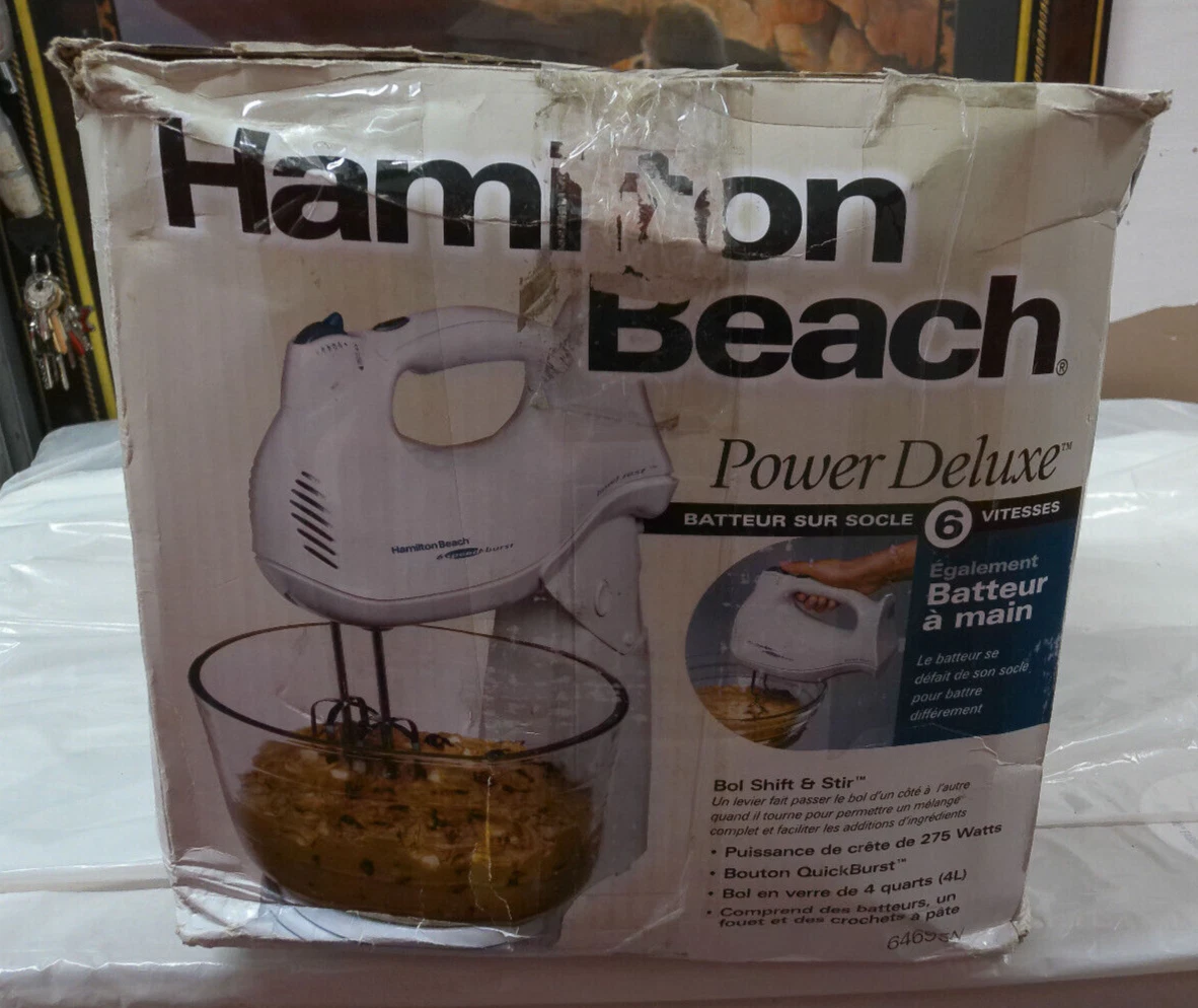 Hamilton Beach Power Deluxe 4 Quart WHITE Stand Mixer! Very nice!