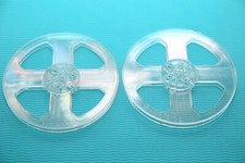 2 (two) 7-in Plastic Take-up Reels For Reel To Reel Machines Empty No Tape Used